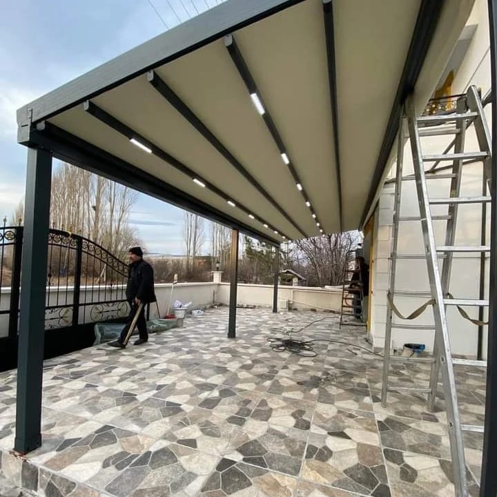 Pergola ve tente tasarım görseli