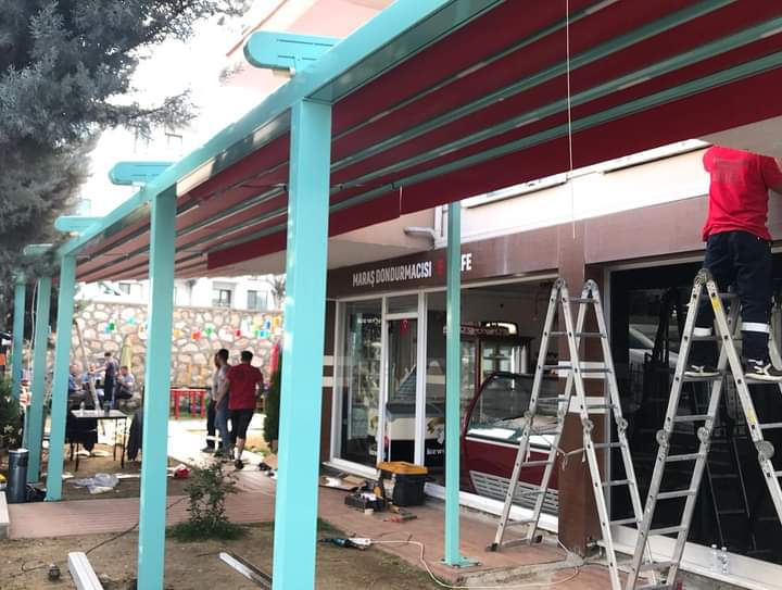 Pergola ve tente tasarım görseli