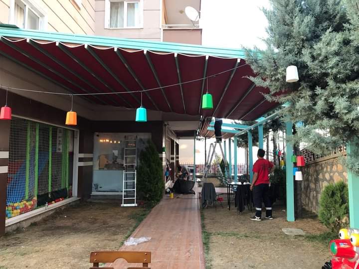 Pergola ve tente tasarım görseli